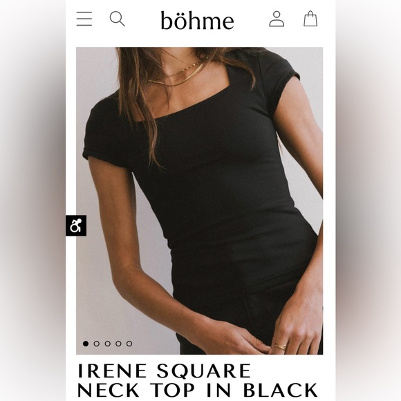 bohme Tops - Böhme Irene square neck top